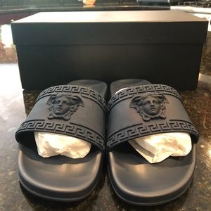 LAST PRICE DROP Versace Palazzo Slides Blue Size 9